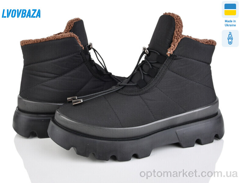 Купить Черевики жіночі Progress 5403 хутро чорний Progress чорний, фото 1