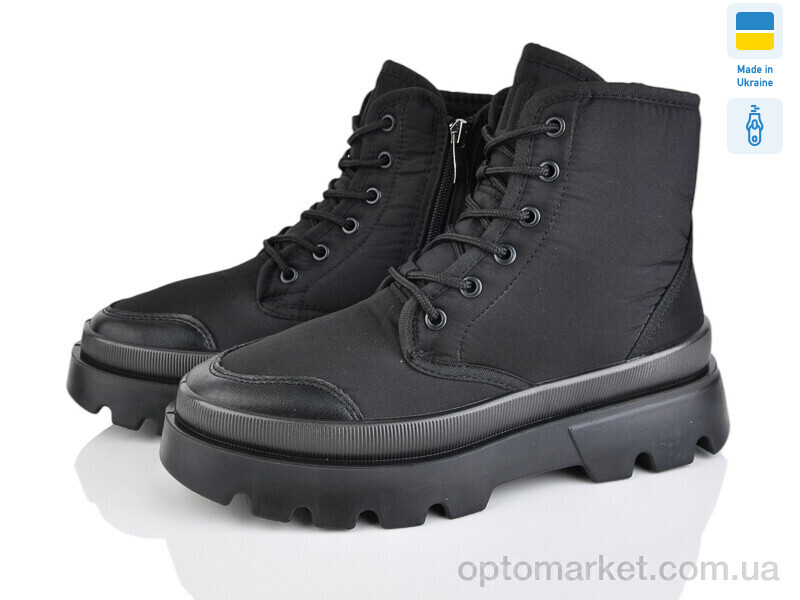 Купить Черевики жіночі Progress 5409 фліс-хутро чорний Progress чорний, фото 1