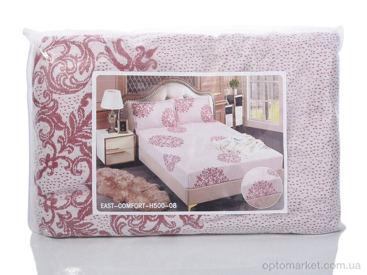 Купить Постільна білизна унісекс Простынь на резинке+наволочки H500-08 bordo (08054) 180*200+25 Yifeng бордовий, фото 1