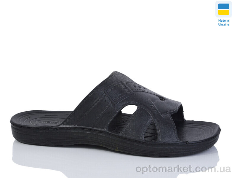 Купить Шльопанці чоловічі Пряжка чорний Cross чорний, фото 1