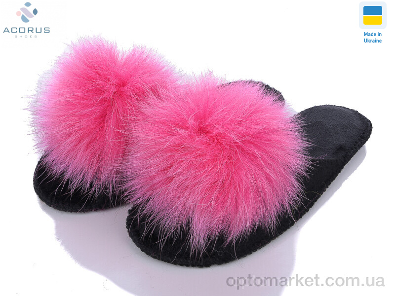 Купить Капці жіночі Пушки фетрові рожевий Slippers чорний, фото 1