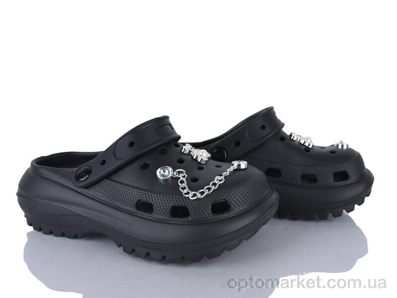 Купить Крокси жіночі Q27-3 Hongquan чорний, фото 1