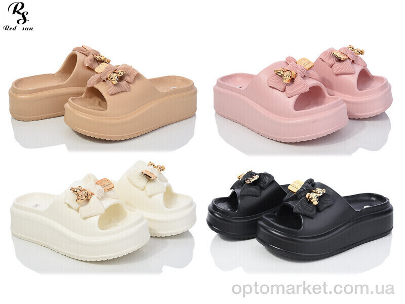 Купить Шльопанці жіночі Q29 mix Red Sun бежевий, фото 1