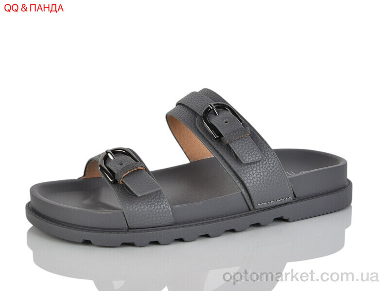 Купить Шльопанці жіночі QQ110-3 Панда сірий, фото 1