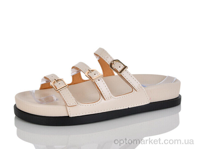 Купить Шльопанці жіночі QQ111-3 Панда бежевий, фото 1