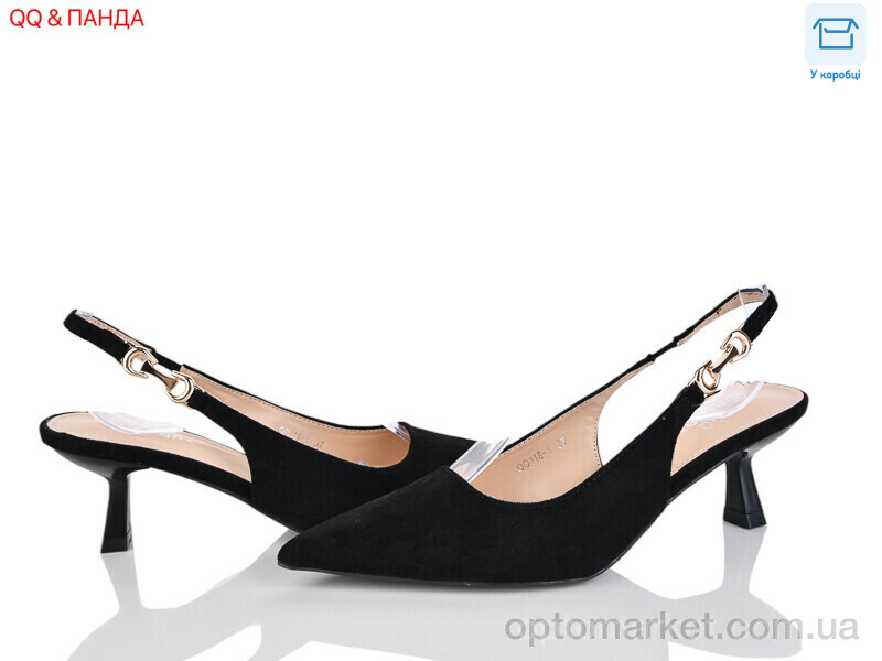 Купить Туфлі жіночі QQ118-1 Панда чорний, фото 1