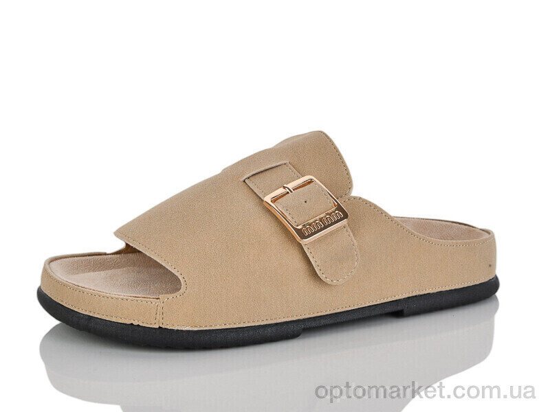 Купить Шльопанці жіночі QQ133-2 Панда бежевий, фото 1