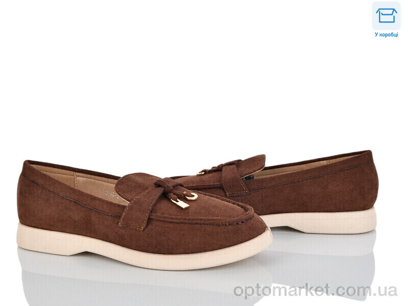 Купить Туфлі жіночі QQ136-3 Панда коричневий, фото 1