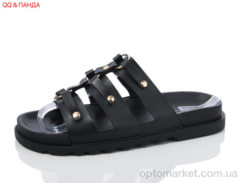 Купить Шльопанці жіночі QQ52-1 Панда чорний, фото 1