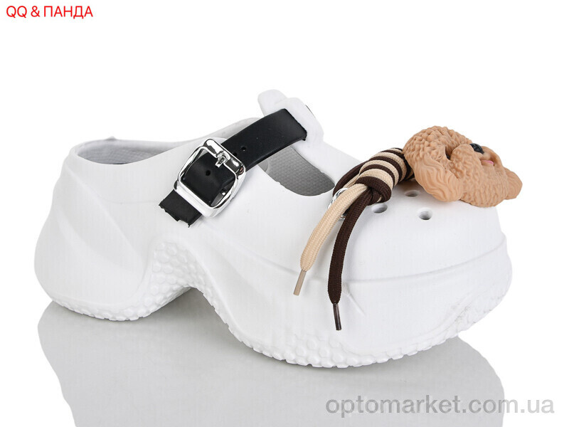 Купить Крокси жіночі QQ83-2 QQ&Панда білий, фото 1