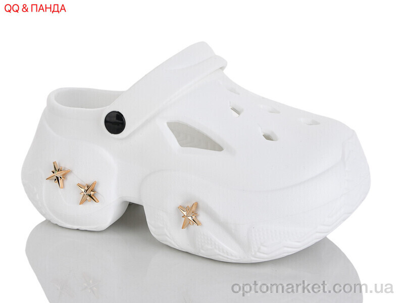 Купить Крокси жіночі QQ85-2 QQ&Панда білий, фото 1