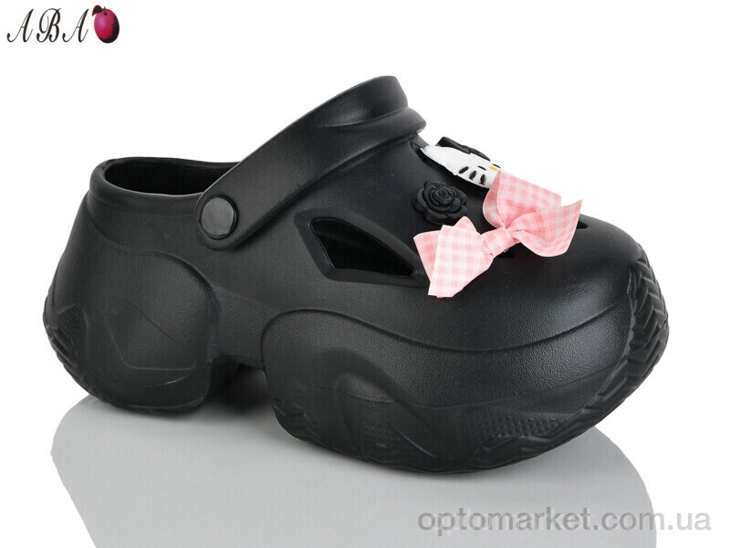 Купить Крокси жіночі QQ8ABA2-1 Aba чорний, фото 1