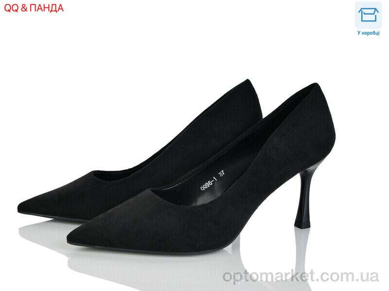 Купить Туфлі жіночі QQ96-1 Панда чорний, фото 1