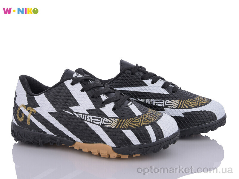 Купить Футбольне взуття дитячі QS175-1 W.Niko чорний, фото 1