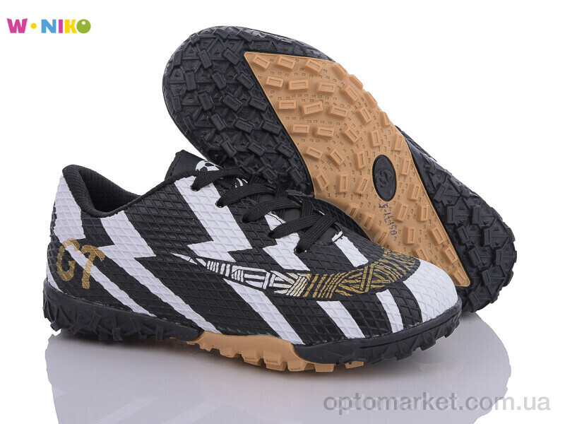 Купить Футбольне взуття дитячі QS175-1 W.Niko чорний, фото 2