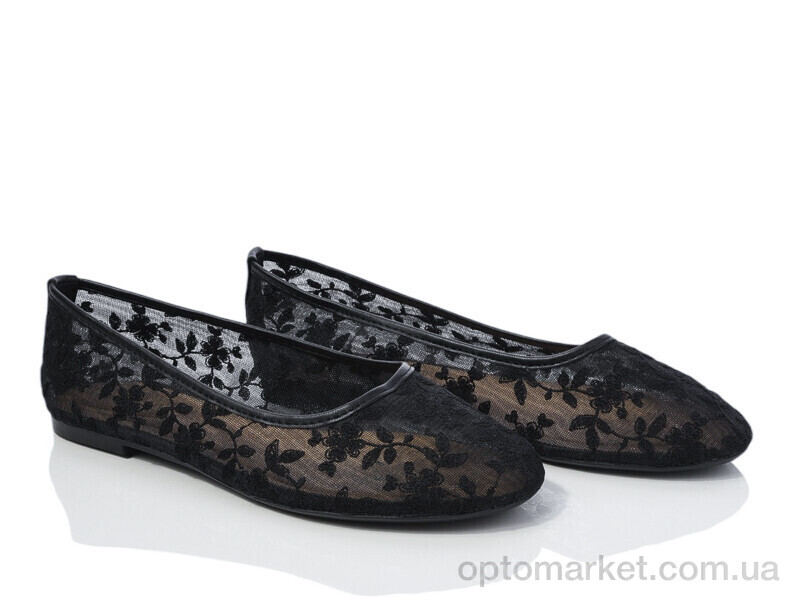 Купить Балетки жіночі R003 Loretta чорний, фото 1