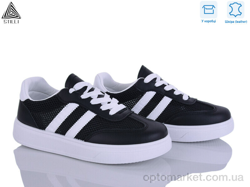Купить Кросівки жіночі R160-3 шкіра Stilli чорний, фото 1