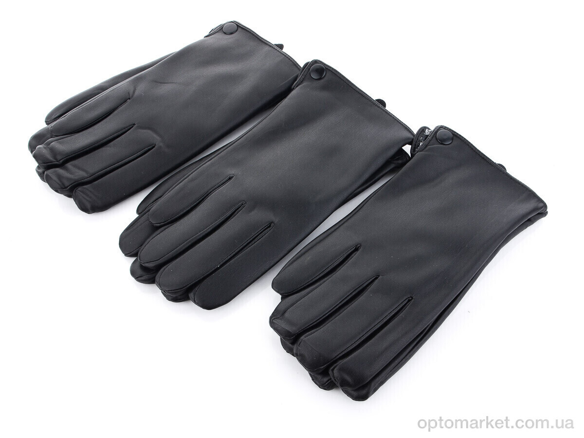 Купить Рукавички чоловічі R201М кожзам-махра black RuBi чорний, фото 1