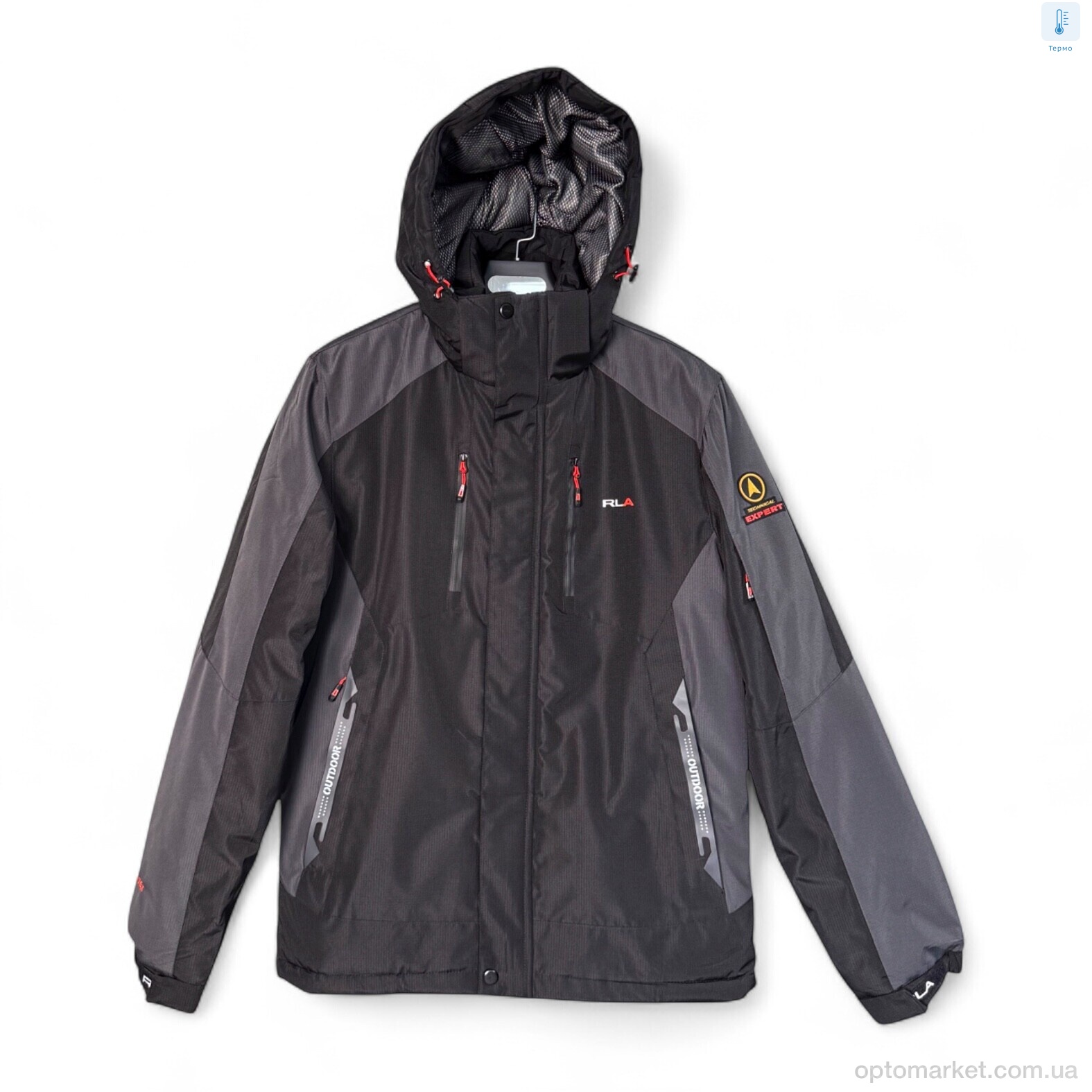 Купить Куртка чоловічі R25005-6 black RLA чорний, фото 1