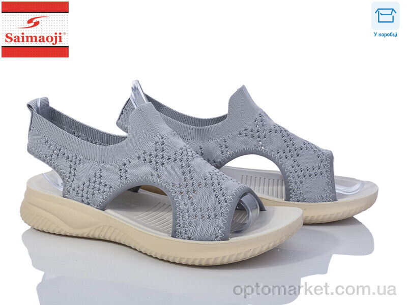 Купить Босоніжки жіночі R519-2 Saimaoji сірий, фото 1
