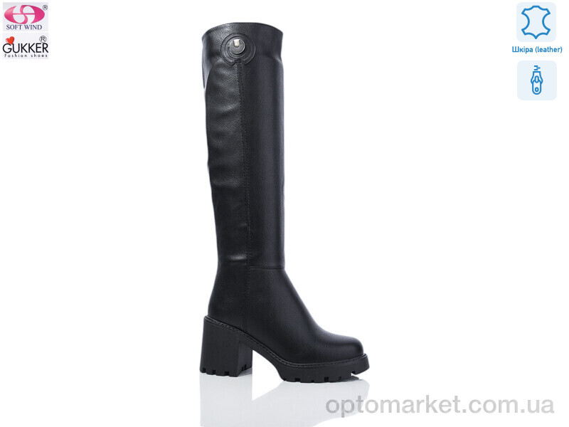 Купить Чоботи жіночі RF9084 Gukkcr чорний, фото 1
