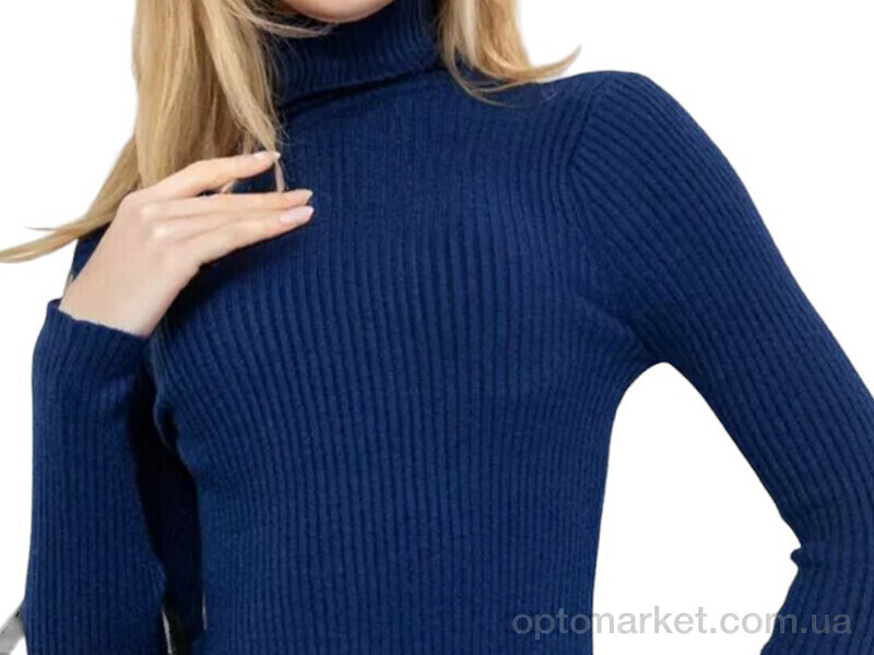 Купить Водолазка жіночі Рубчик Massmag синій, фото 3