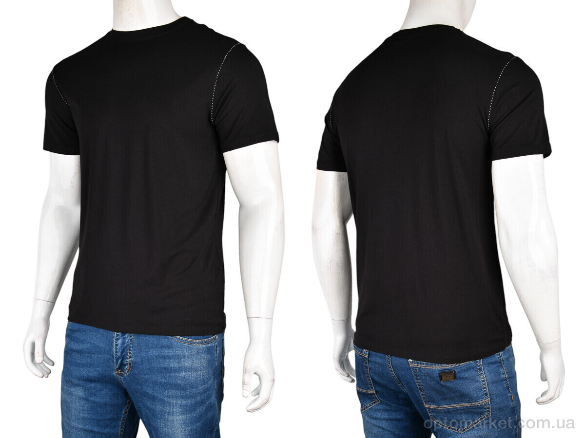 Купить Футболка чоловічі S-HZ-3 (10927) black Elite Life чорний, фото 3