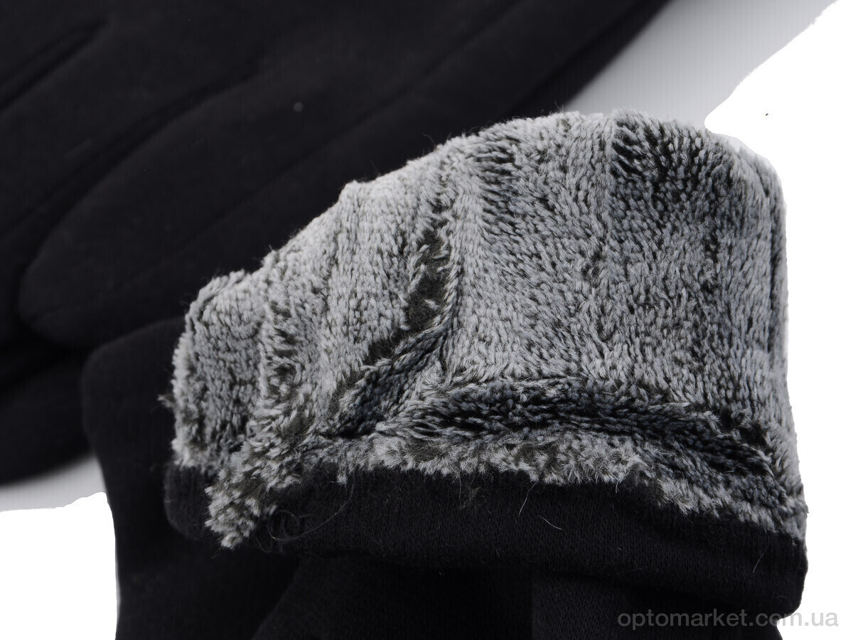 Купить Рукавички чоловічі С03М трикотаж махра RuBi чорний, фото 3