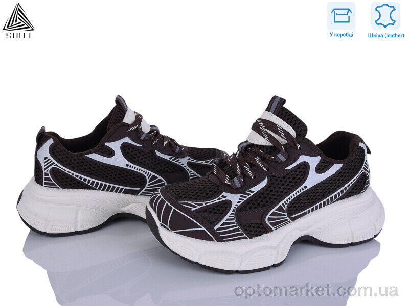 Купить Кросівки жіночі S100-3 шкіра Stilli коричневий, фото 1