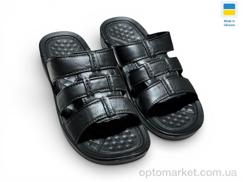 Купить Шльопанці чоловічі С25 чорний Krok чорний, фото 1