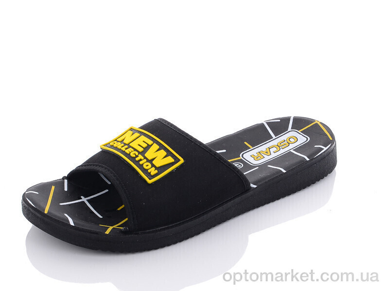 Купить Шльопанці чоловічі S26 yellow Oscar чорний, фото 1