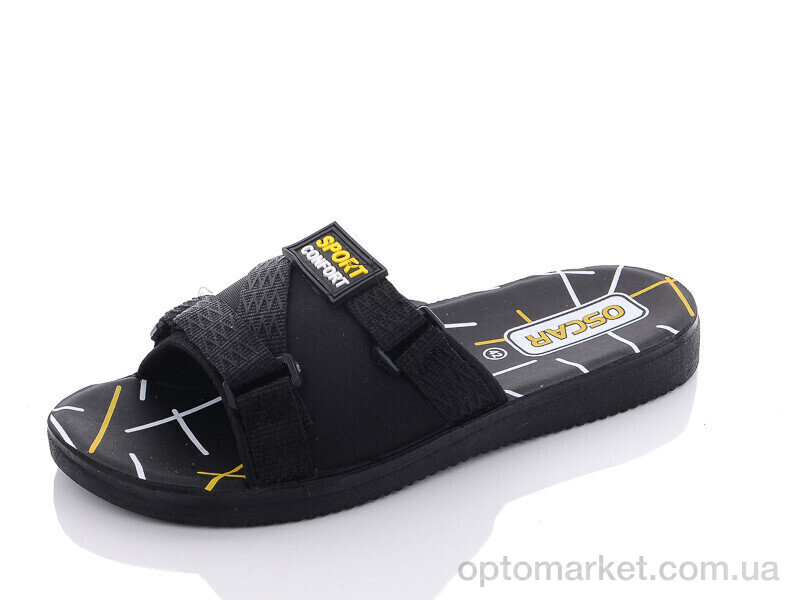 Купить Шльопанці чоловічі S35 yellow Oscar чорний, фото 1