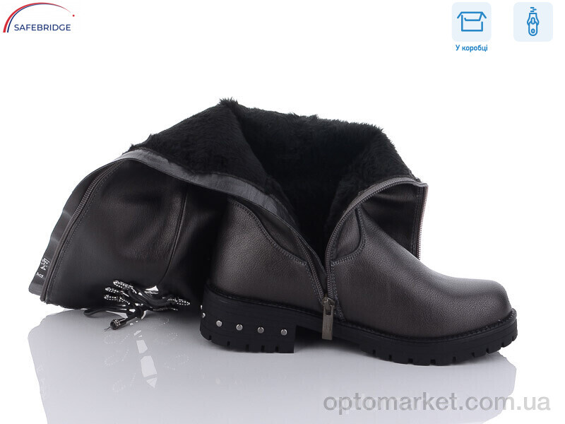 Купить Чоботи жіночі S4-20 Lilin shoes графіт, фото 2