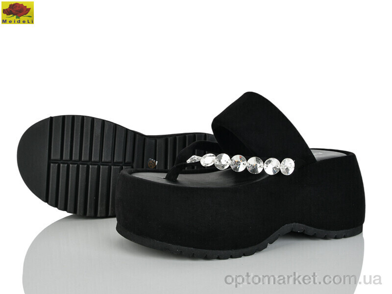 Купить Шльопанці жіночі S5757-15 Mei De Li чорний, фото 1