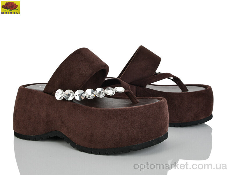 Купить Шльопанці жіночі S5757-16 Mei De Li коричневий, фото 1