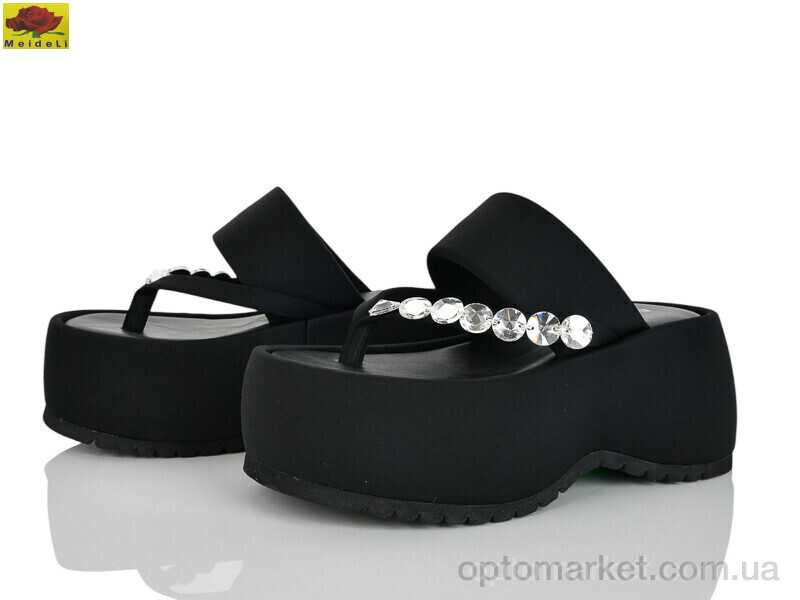 Купить Шльопанці жіночі S5757-17 Mei De Li чорний, фото 1