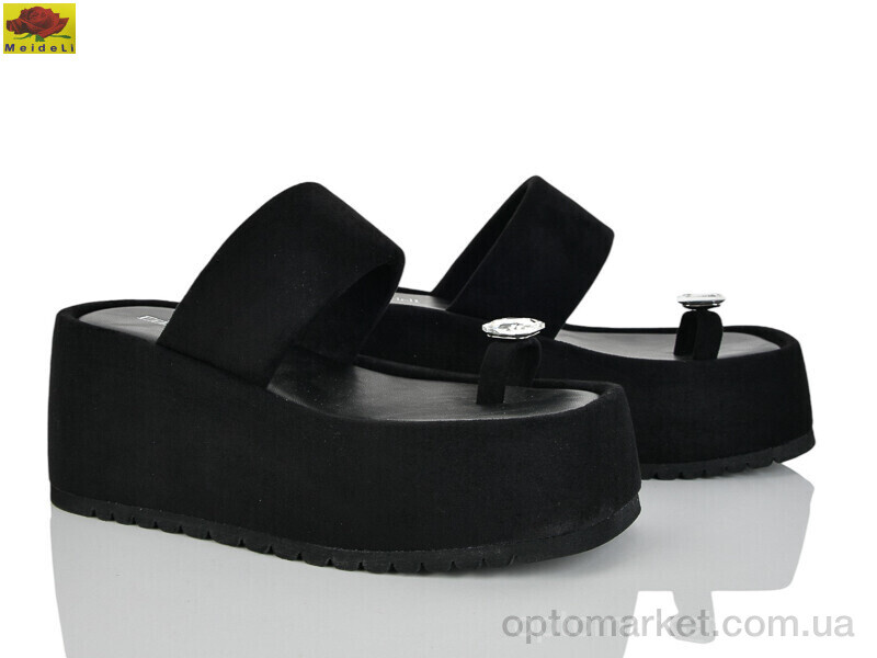 Купить Шльопанці жіночі S5757-8 Mei De Li чорний, фото 1