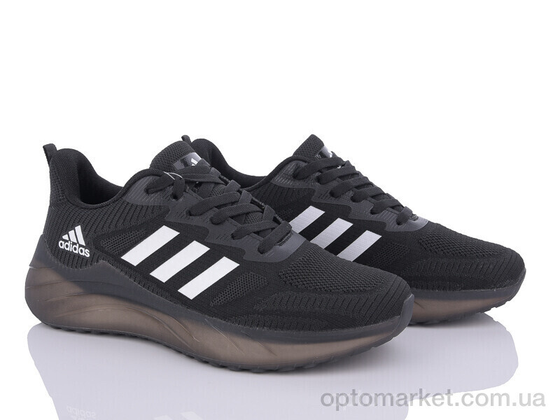 Купить Кросівки чоловічі S8(A1016) black-white A.idas чорний, фото 2