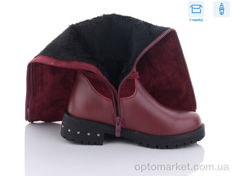 Купить Чоботи жіночі SA6-50 Lilin shoes бордовий, фото 2