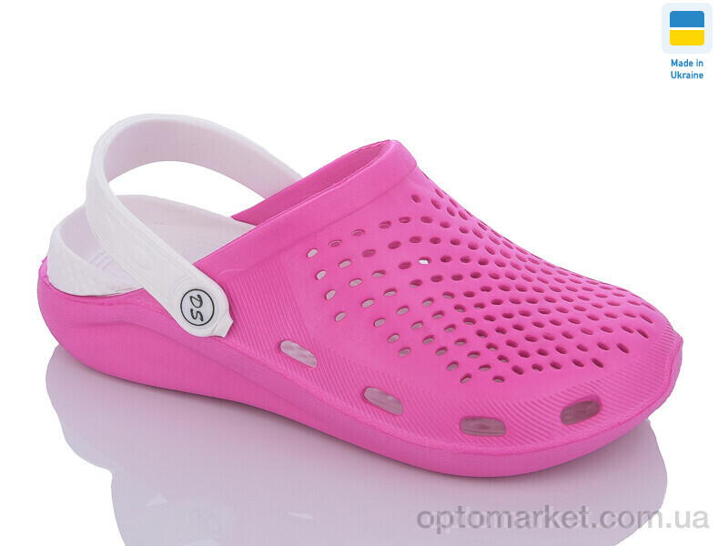 Купить Крокси жіночі Сабо жіночі N1 рожево-білий DS рожевий, фото 1