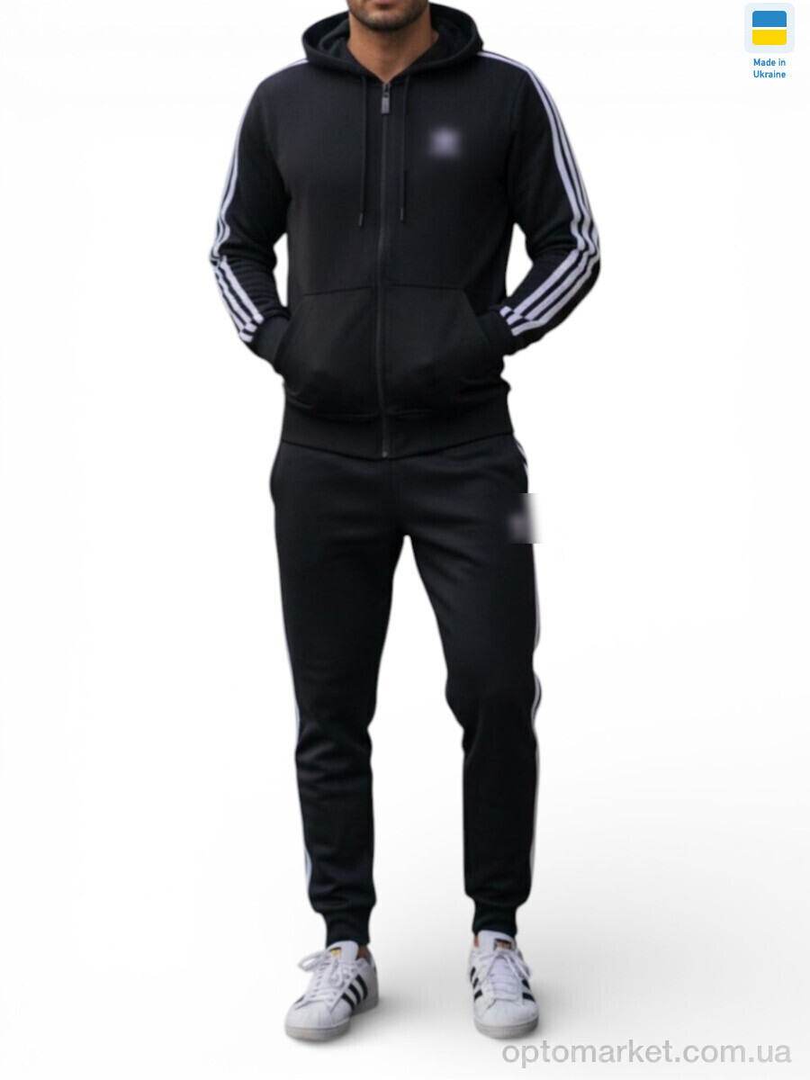 Купить Спортивний костюм чоловічі СБ01 чорний A.idas чорний, фото 1
