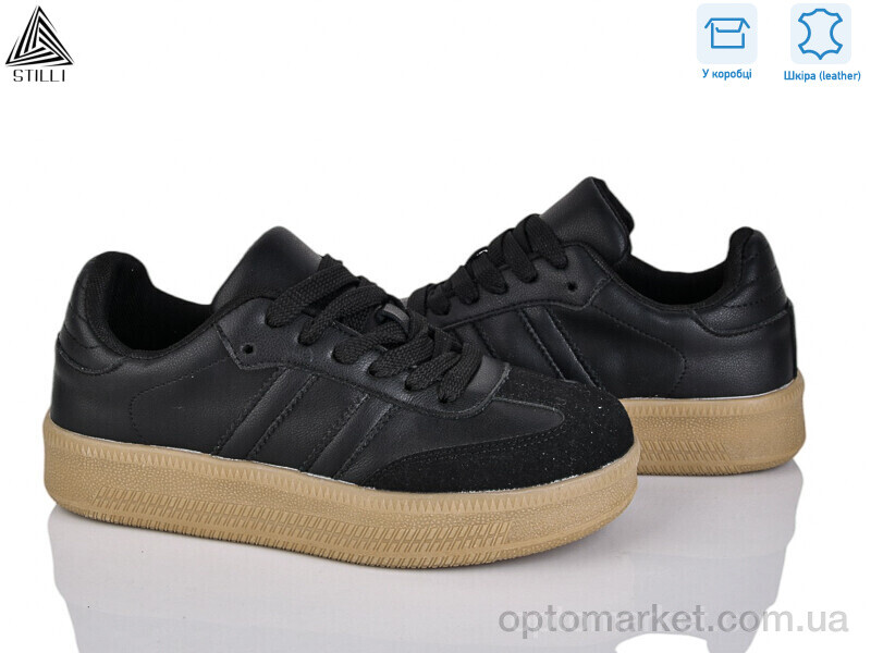 Купить Кросівки жіночі SD10-5 шкіра Stilli чорний, фото 1