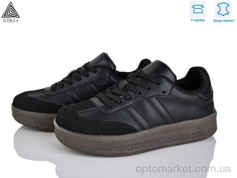Купить Кросівки жіночі SD10-6 шкіра Stilli чорний, фото 1