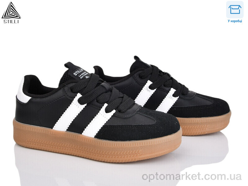 Купить Кросівки жіночі SD30-10 шкіра піна Stilli чорний, фото 1