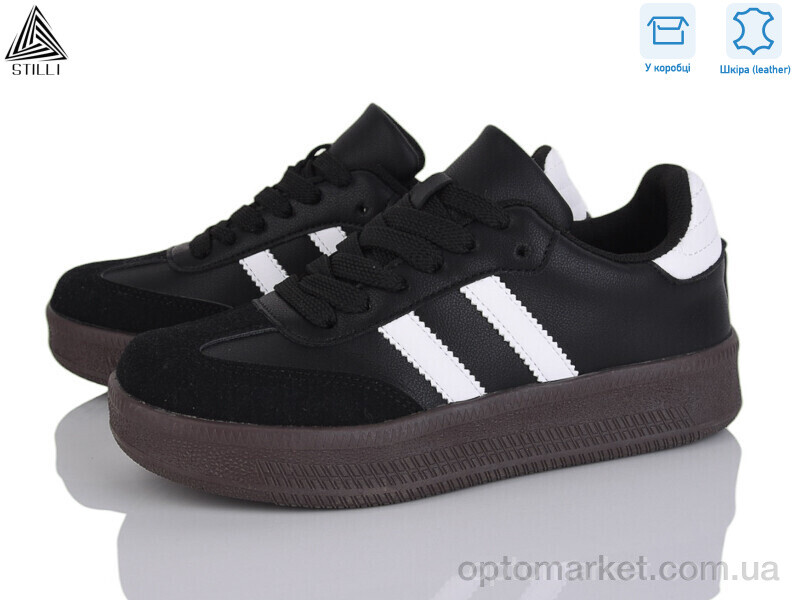 Купить Кросівки жіночі SD50-7 шкіра Stilli чорний, фото 1