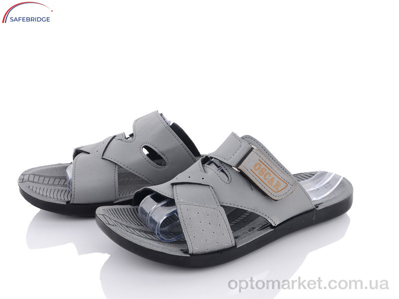 Купить Шльопанці чоловічі Ш46 silver Oscar сірий, фото 1