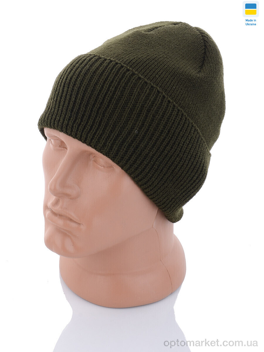 Купить Шапка чоловічі Шапка хакі з відгином на флісі STARK хакі, фото 1