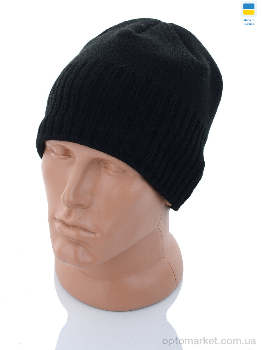 Купить Шапка чоловічі Шапка резинка по низу на флісі 001-5 чорний STARK чорний, фото 1