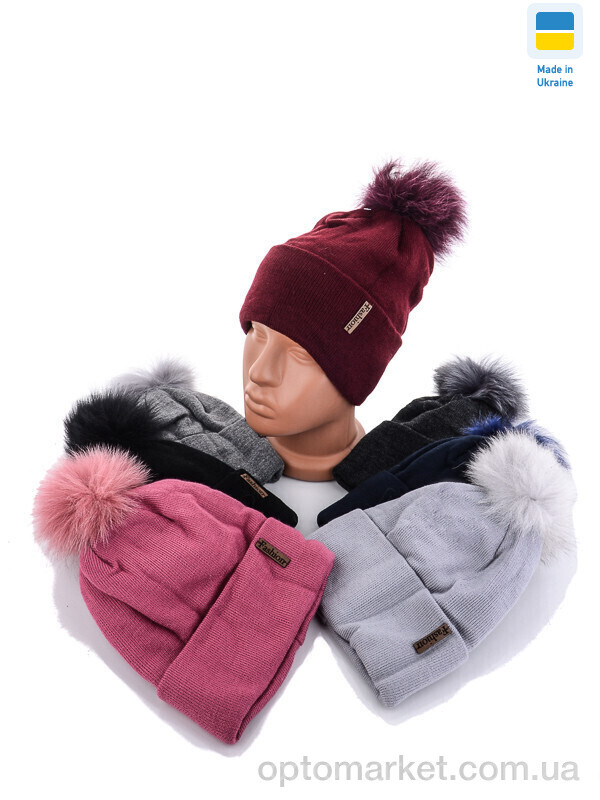 Купить Шапка жіночі Шапка жін.бубон нат.хутро mix STARK мікс, фото 1