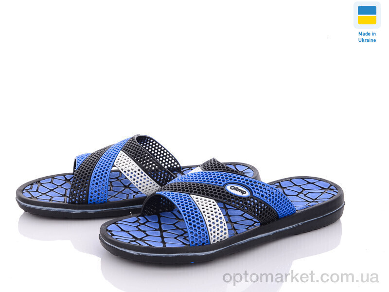 Купить Шльопанці чоловічі Шльопки М203 синій Olimp синій, фото 1